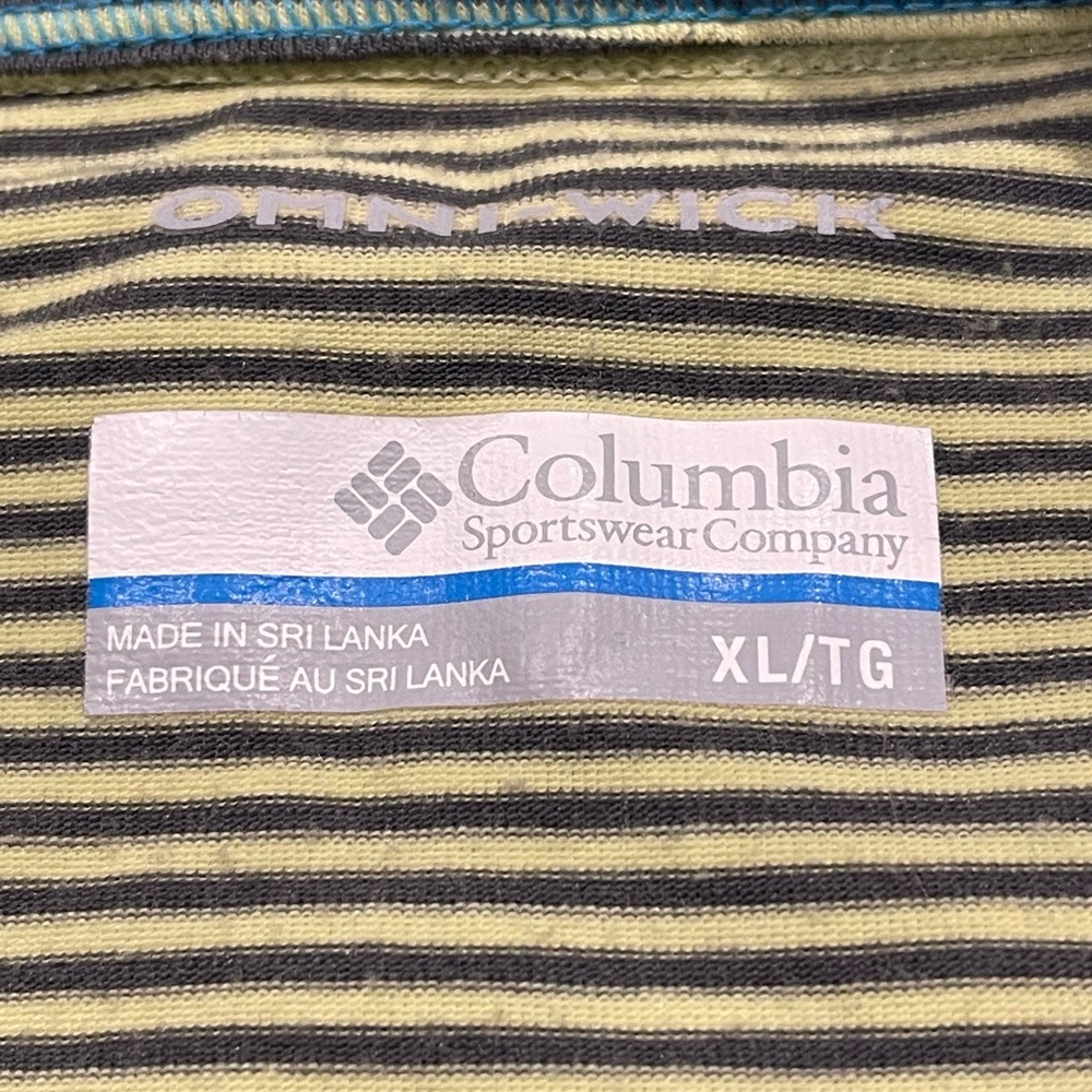 Columbia gray and yellow Striped Half-Zip Pullover - Picture 2 of 6